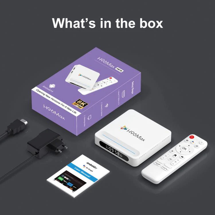H96 Max H618 Plus Android 14.0 Smart TV Box, Allwinner H618 Quad-core ARM Corte