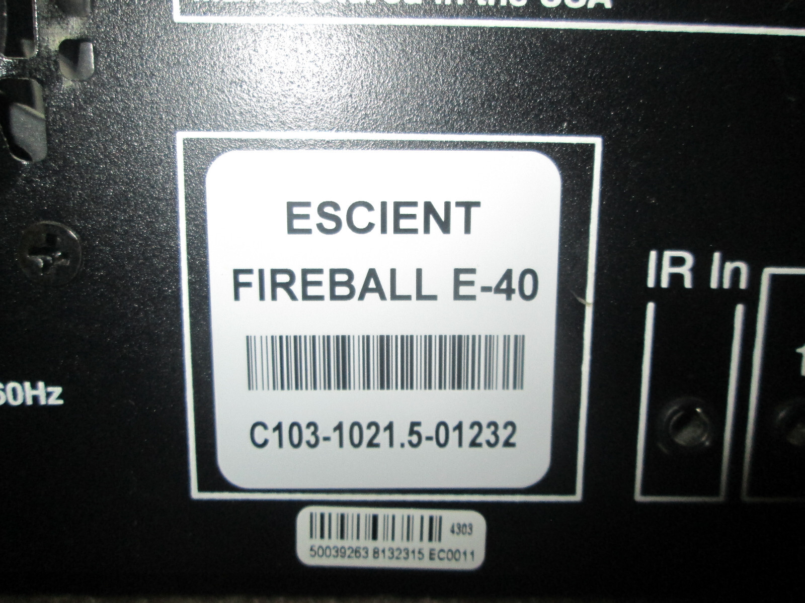 ESCIENT Fireball E-40 Digital Music Manager W/ Remote AS-IS PARTS OR REPAIR