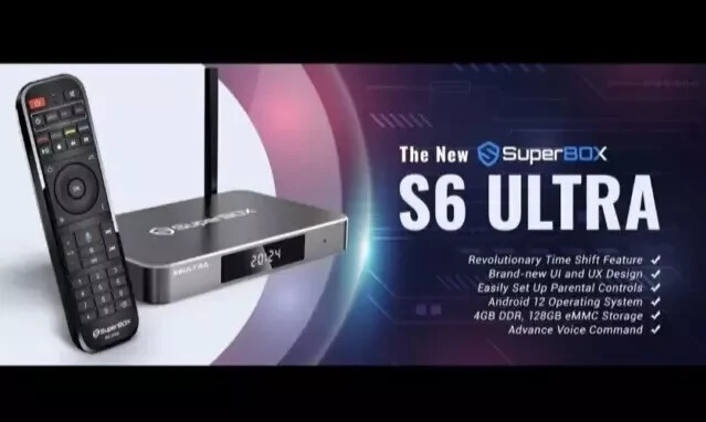 SuperBOX S6 ULTRA TV BOX Media Player Wi-Fi 6 bundle + Mini Keyboard & SB Bag