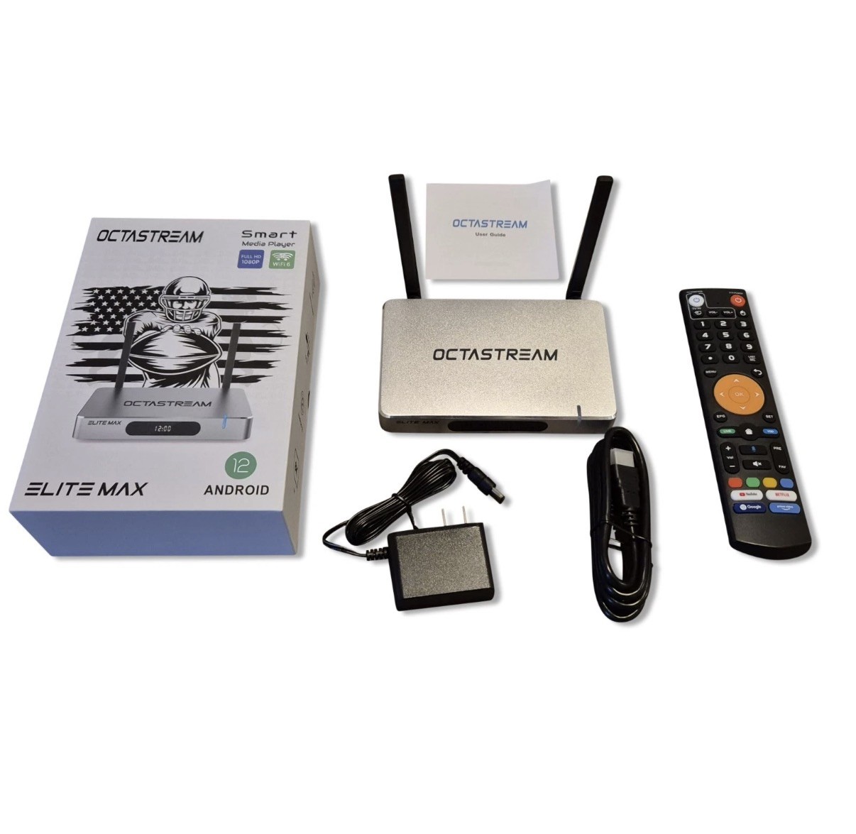 Octastream Elite Max Smart Media Player W/ Voice Remote!FREE PRIORITY SHIPPING!!