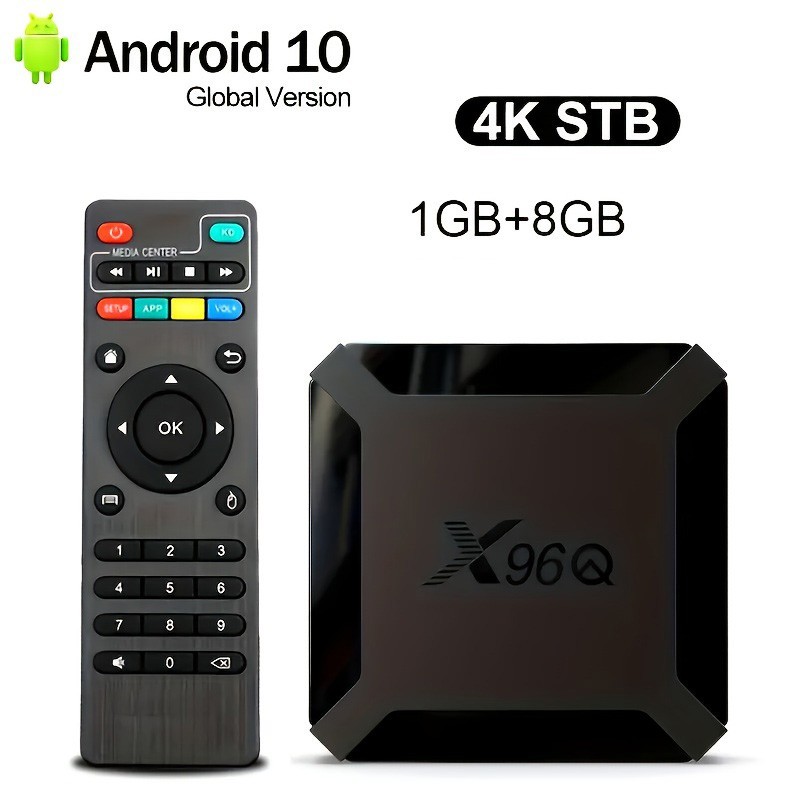 X96Q H313 Quad Core 1+8GB Android 10 4K HDR TV Box 2.4G WiFi HDMI Media Player