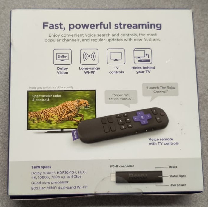 Roku Streaming Stick 4K 3820 HDR Media Streamer – New , X1