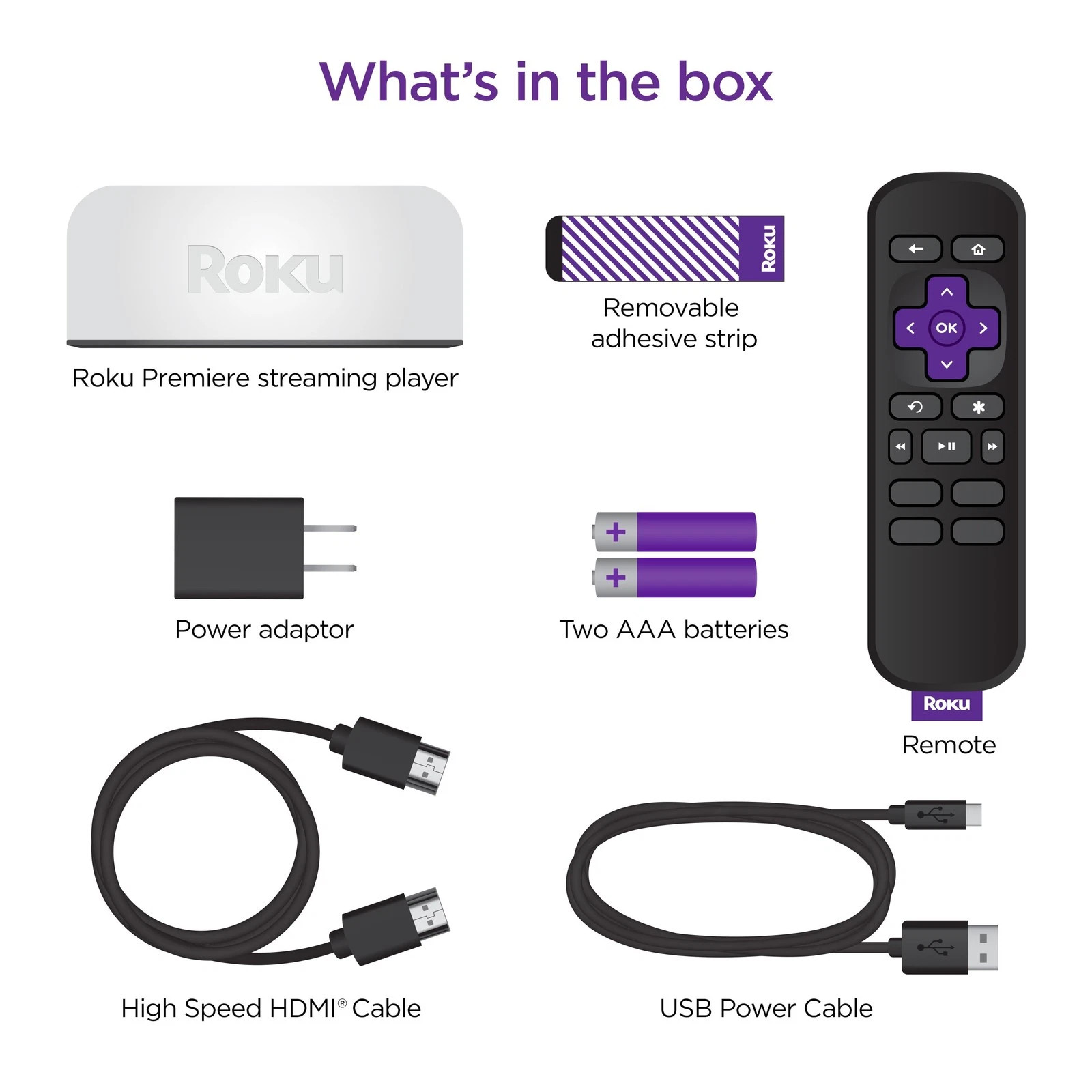 10 pack Roku Premiere 4K HDR Streaming Media Player with HDMI Cable & Remote Lot