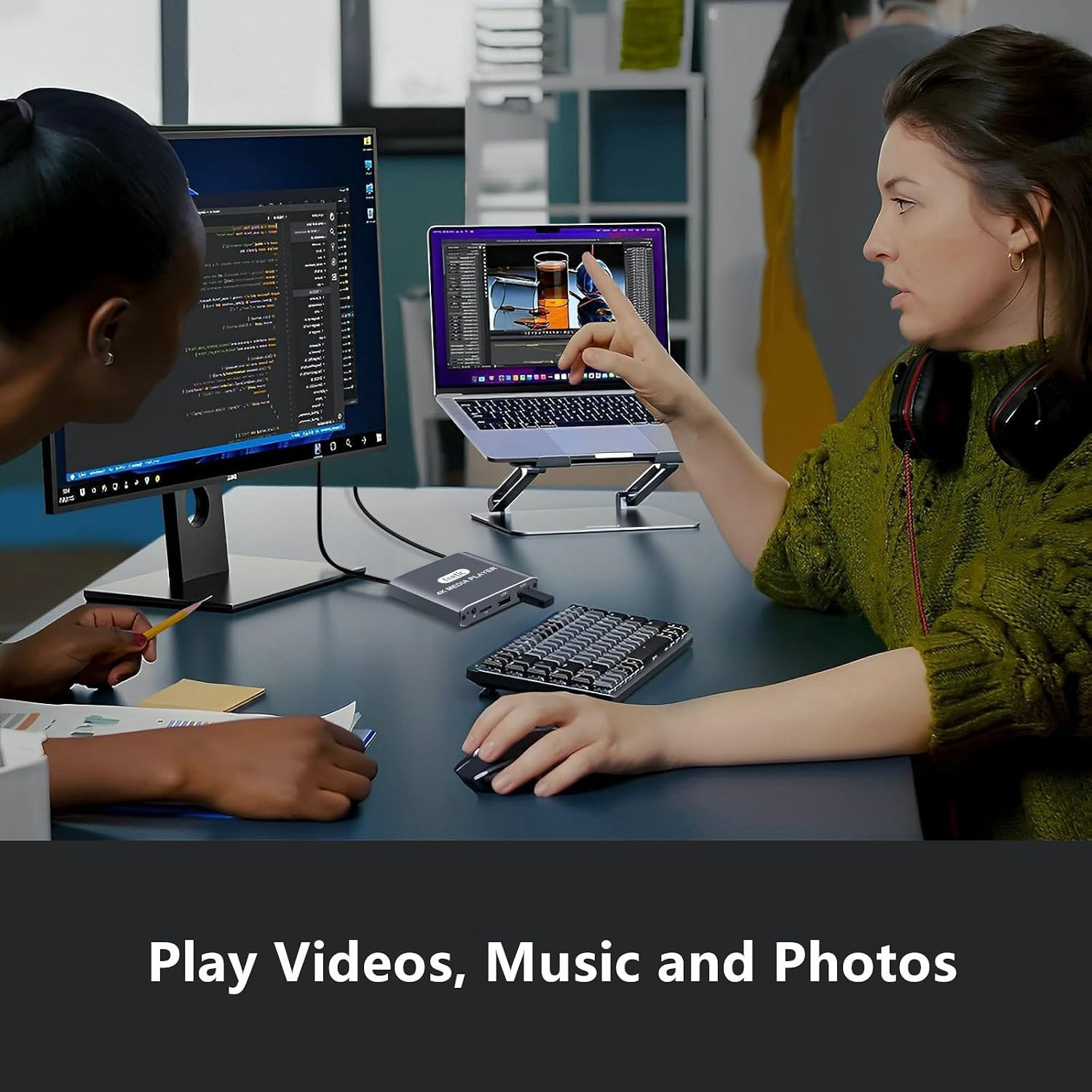 4K@30Hz Full-Hd Digital Media Player with USB Drive/Micro SD Card for TV | Plug