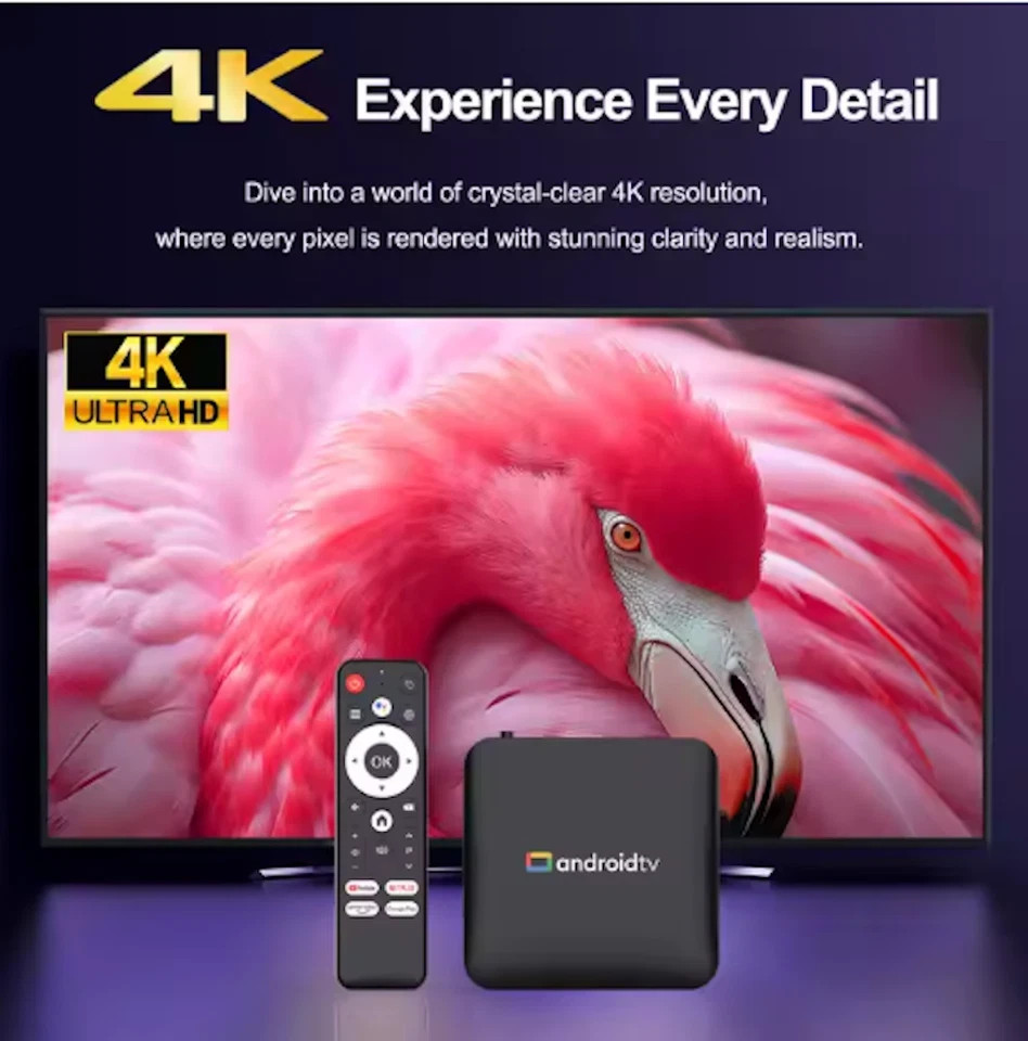 Smart TV Box H96 MAX S905L3 Android 14 4K 2GB 16GB 8GB BT Google Voice