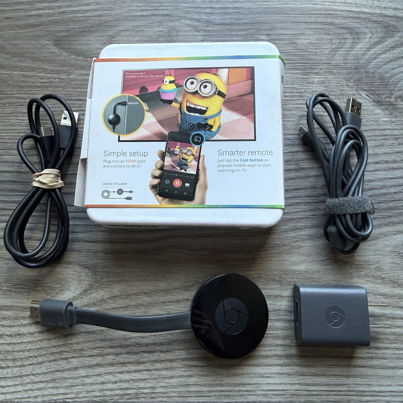 Google Chromecast 2nd Generation 1080p Media Streaming Device – Gray (NC2-6A5)