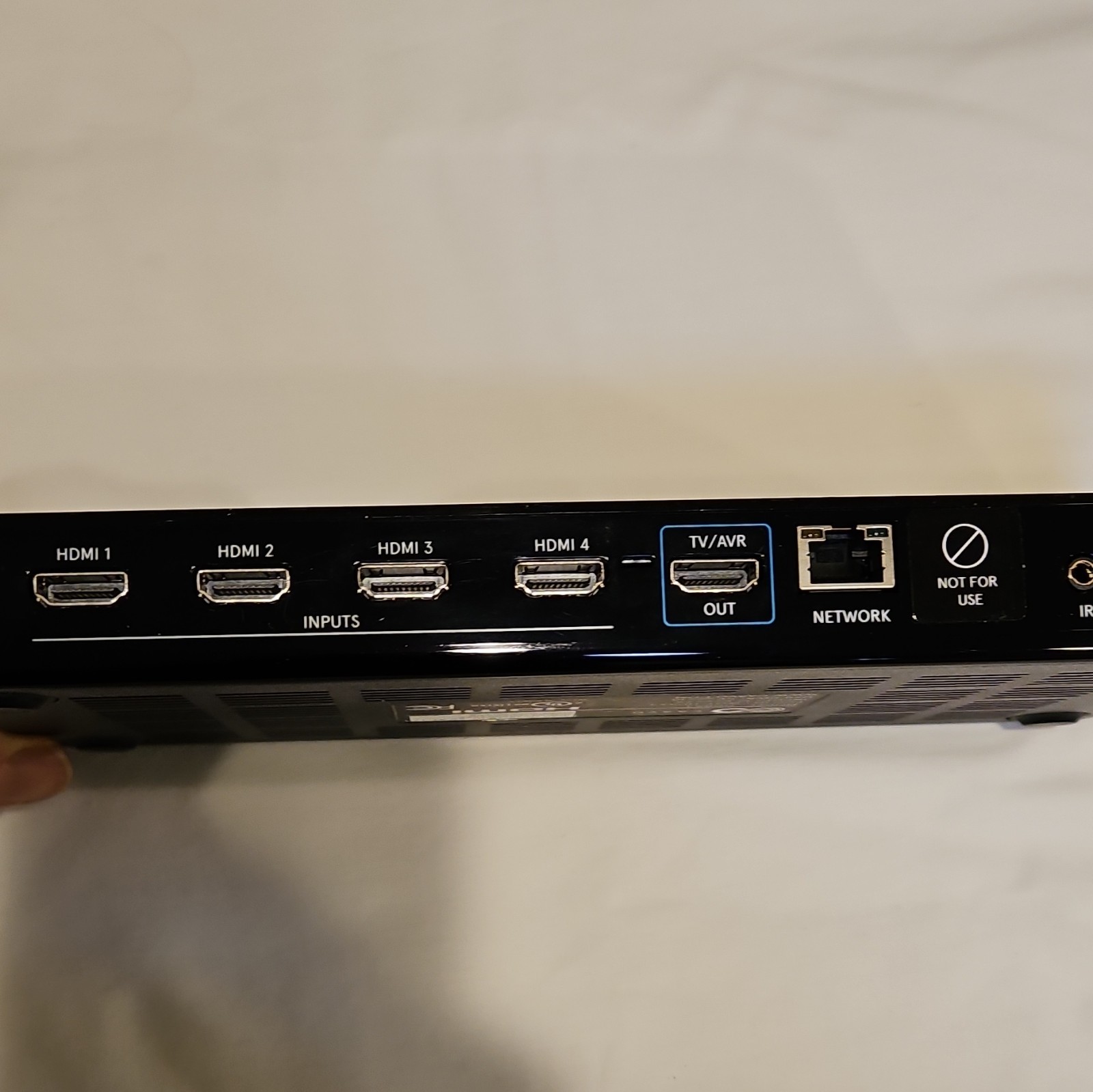 Caavo HDRX4 4K HDR Media Streamer Box, 4x HDMI Switch w/ Remote, Black