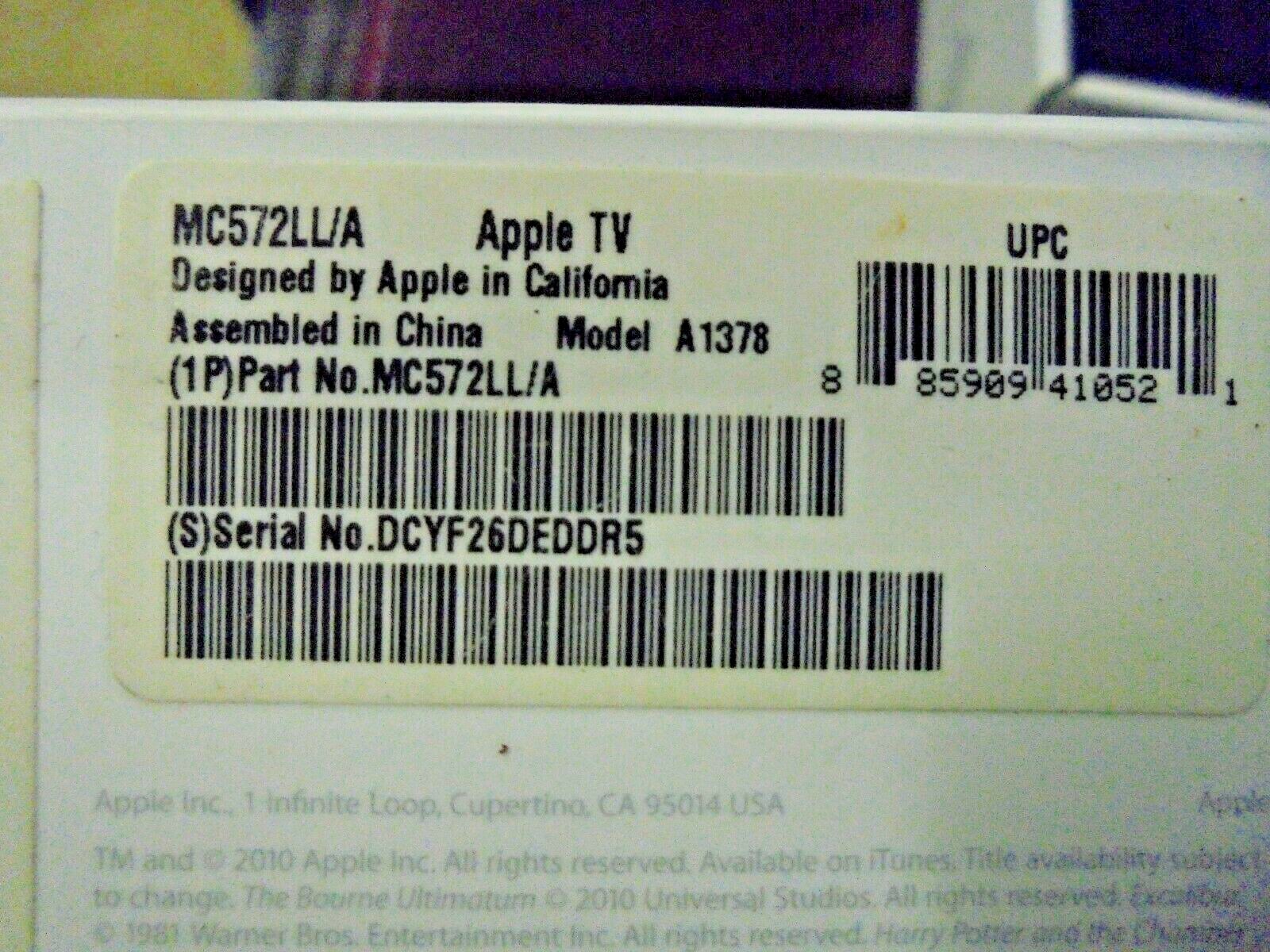 APPLE TV (2ND GENERATION) MC572LL/A A1378