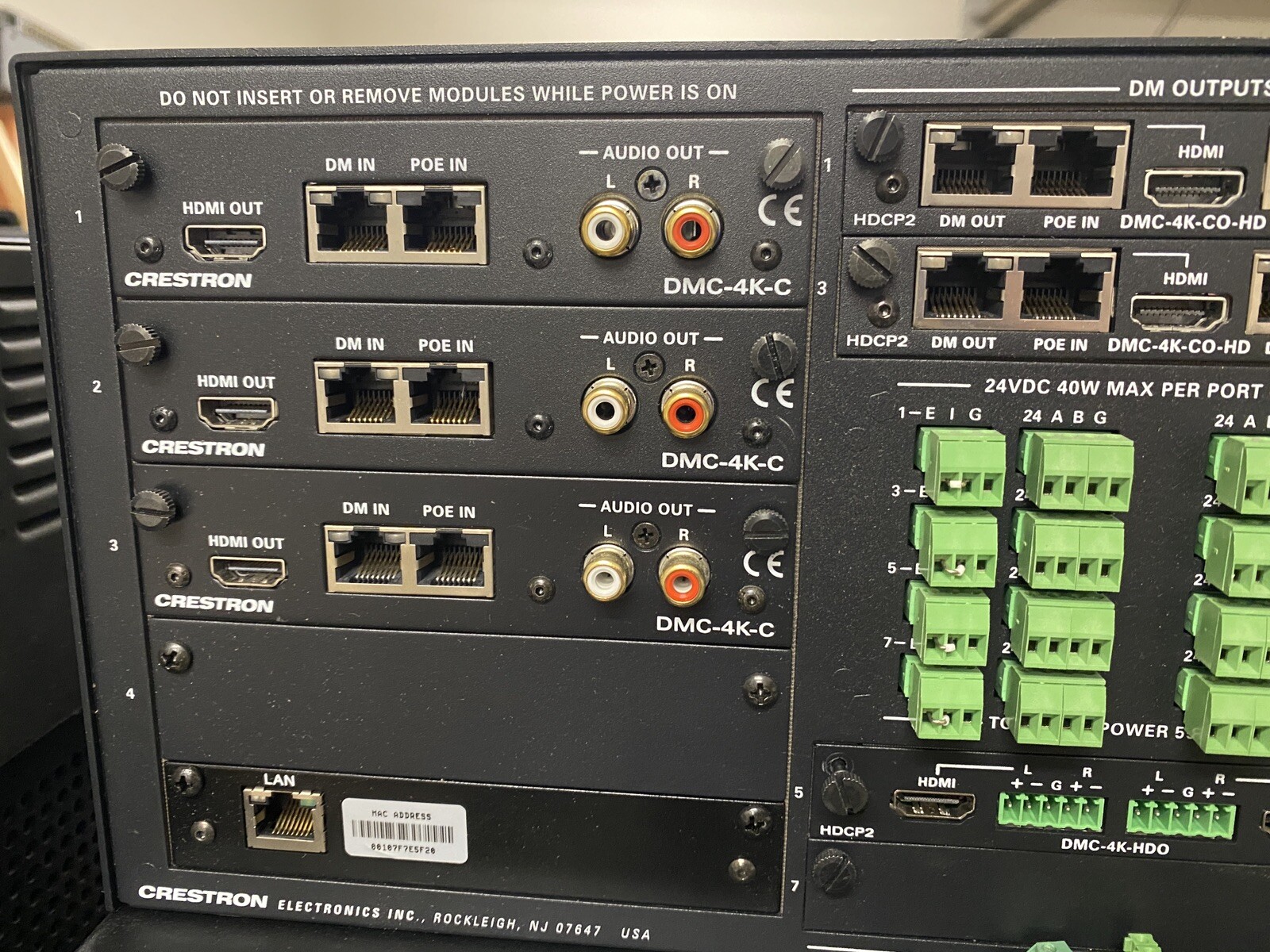Crestron DM-MD8X8- High Def Digital Media Distribution DMC-4K-HD HDMI & DM/POE