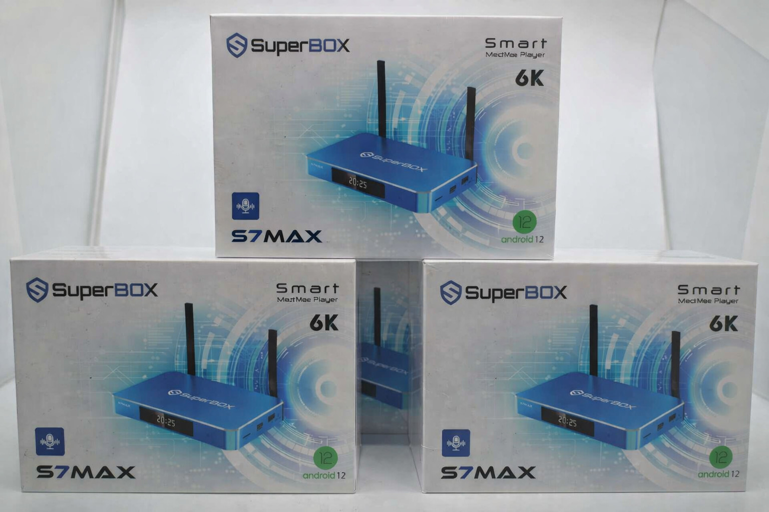 SuperBox S7 MAX 4K/6K Streaming Box WiFi6 Voice Remote + Free RGB Remote S6