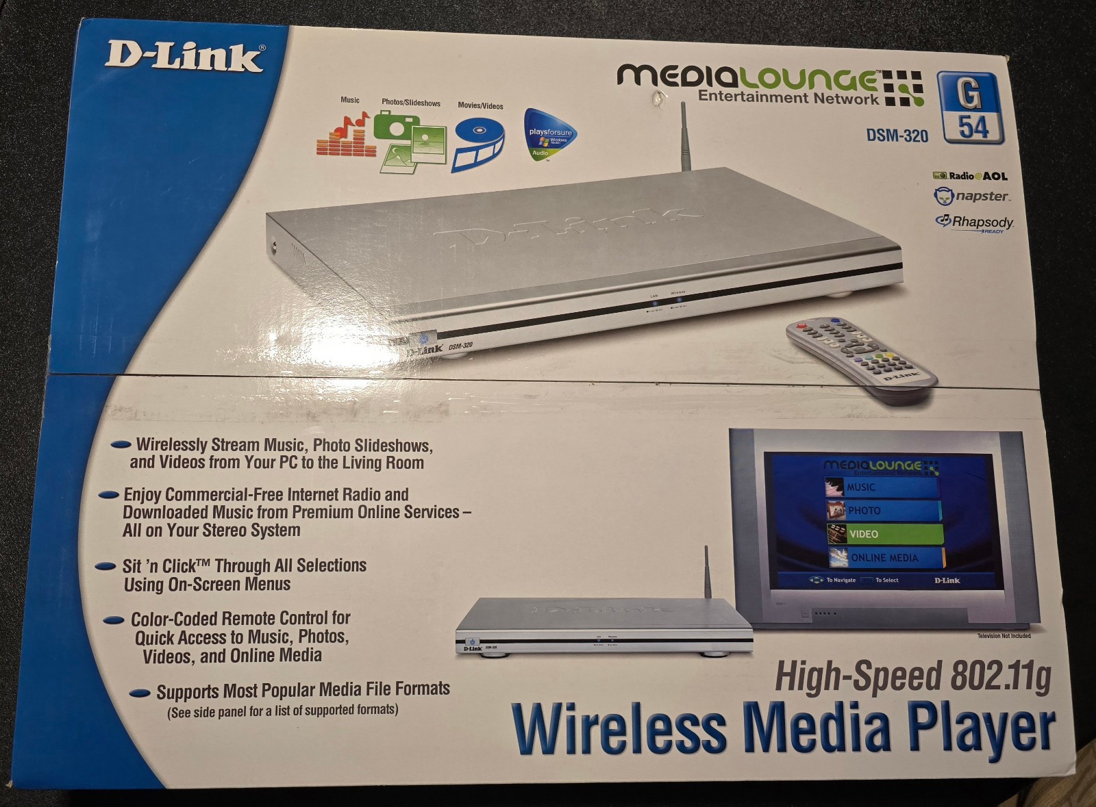 D-Link Media Lounge DSM-320 Wireless Media Player