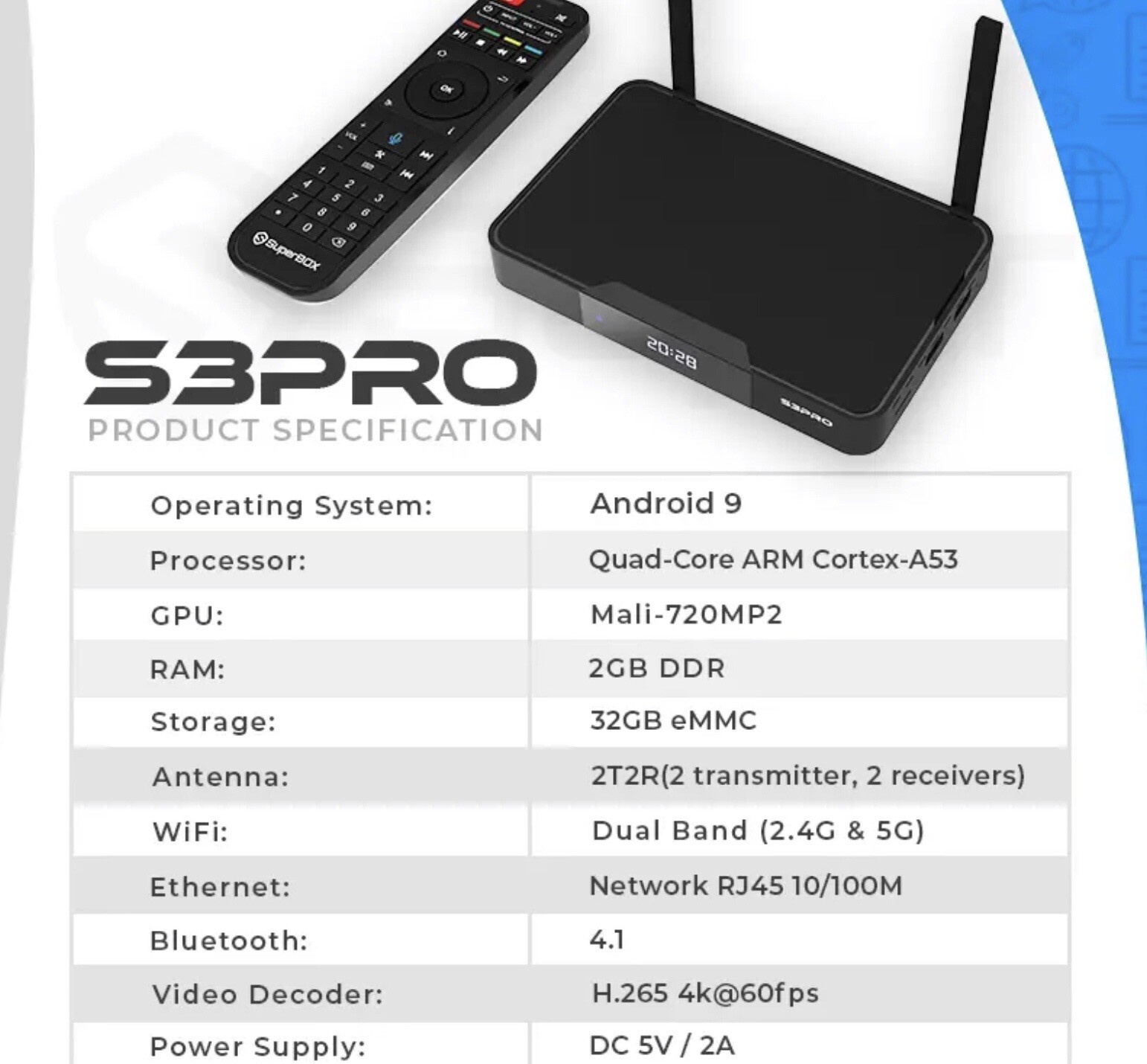 Superbox S3 Pro Dual Band Wi-Fi Smart Media Player USA Shipping