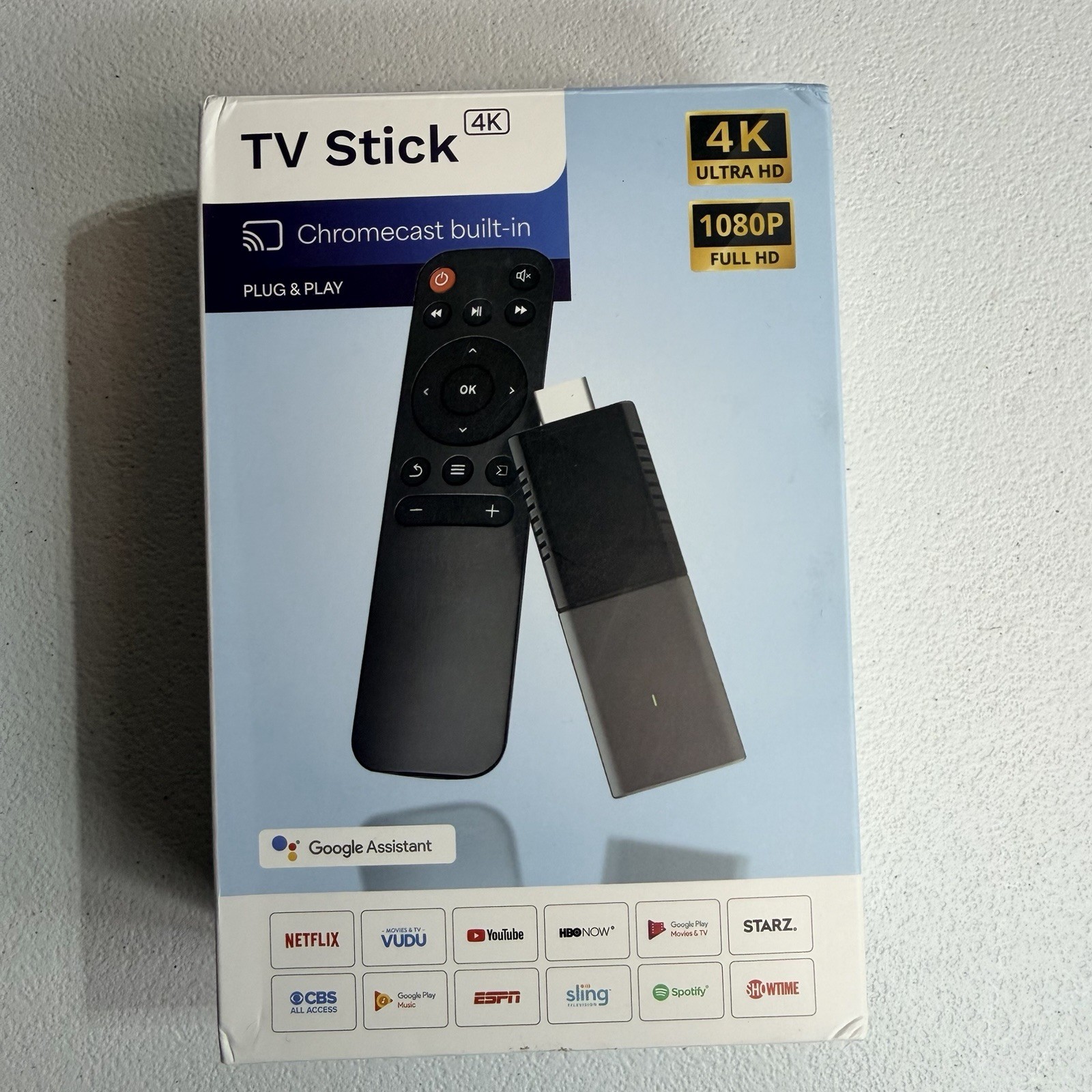 TV Stick 4K MAX, 1080 P. Full HD – NEW IN BOX – CHROMECAST BUILT IN