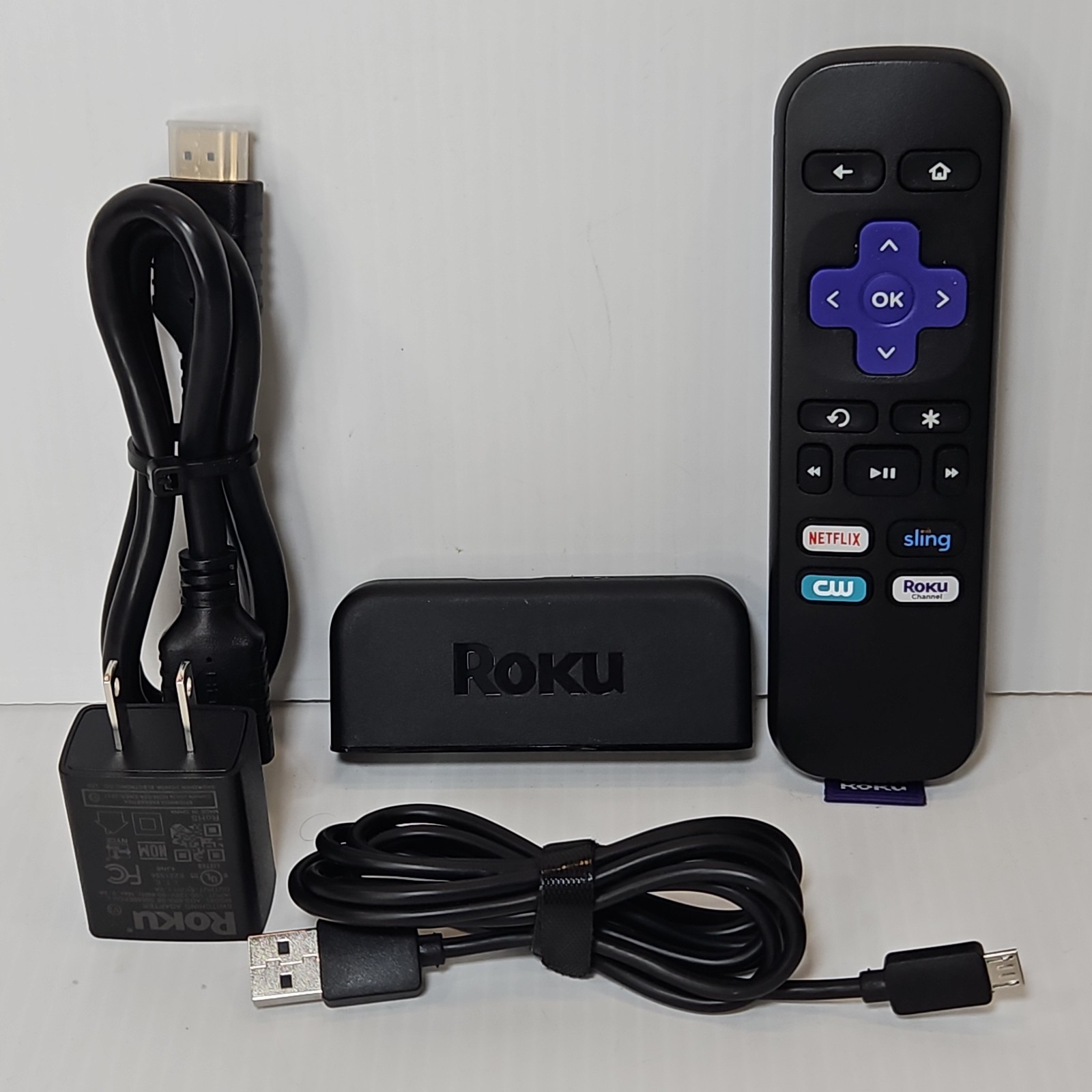 Roku Express 3900X HD Streaming Media Player Remote Tested Working HDMI
