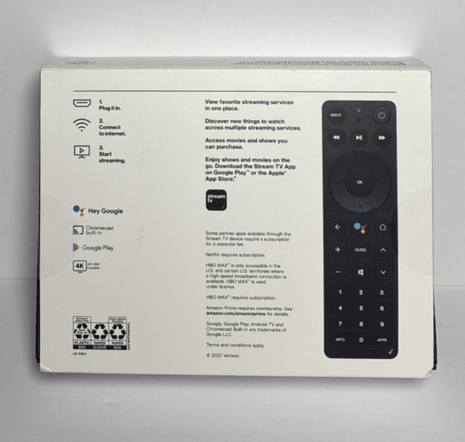 Verizon Stream TV Device (ASK-STI6220) 4K Black – NEW/SEALED