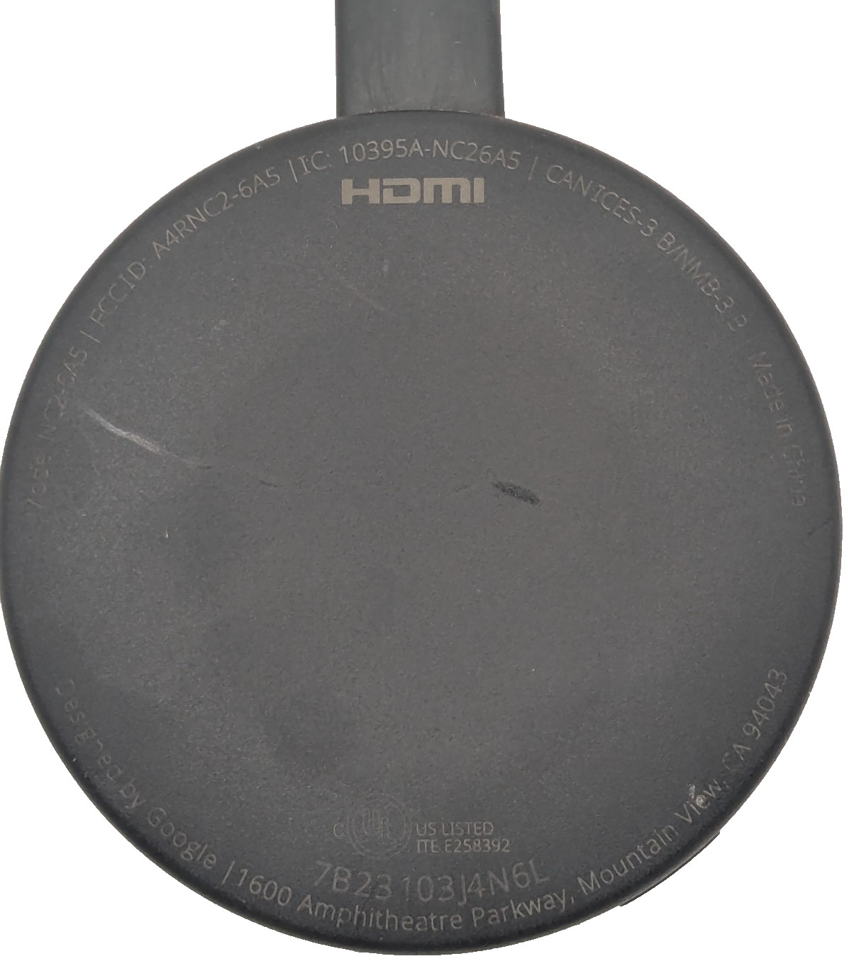 Google Chromecast 2nd Gen NC2-6A5 HD Media Streaming Device with Cable – Used