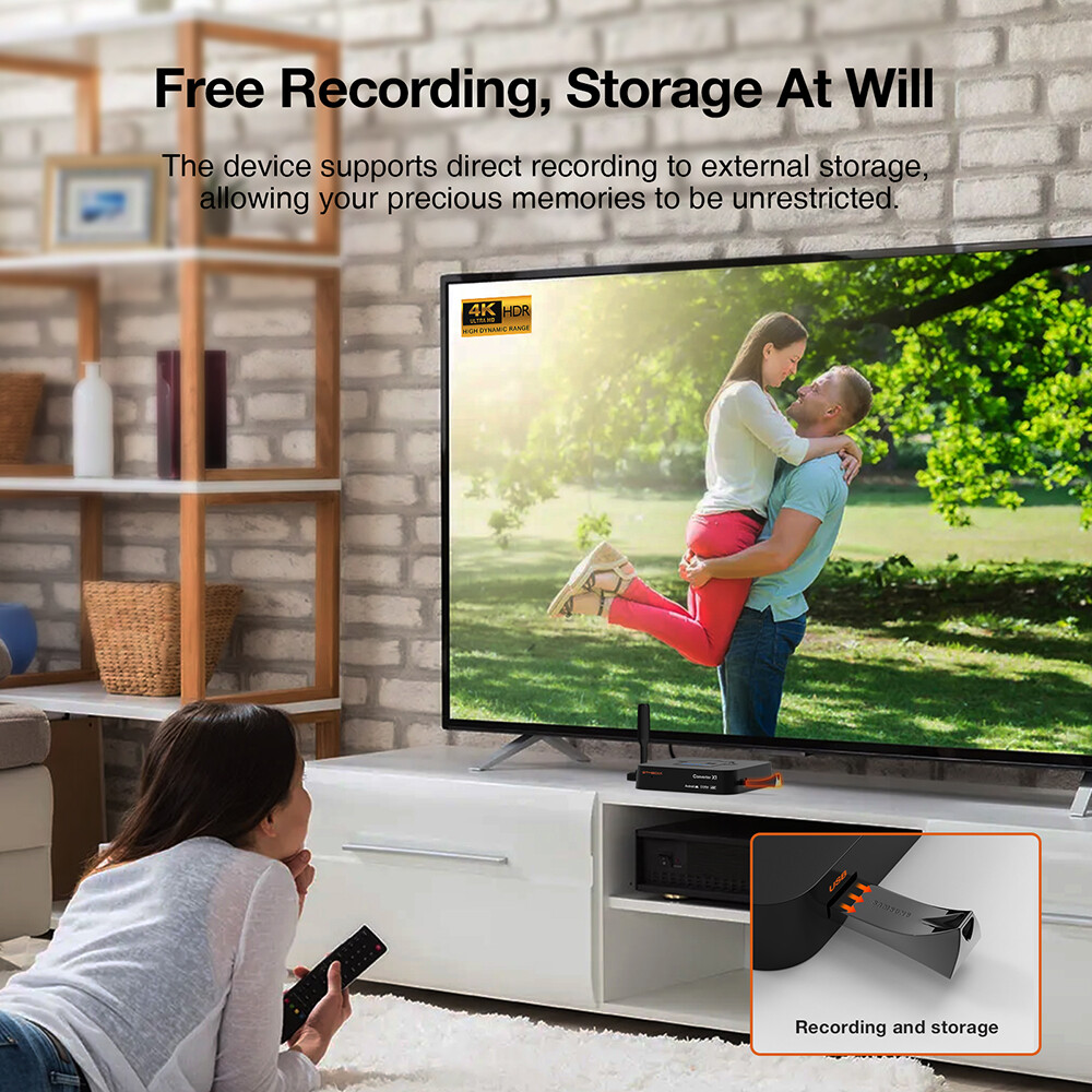 4K ATSC 3.0 Android Smart TV Box Offline DRM Converter Nextgen TV DVR Record US
