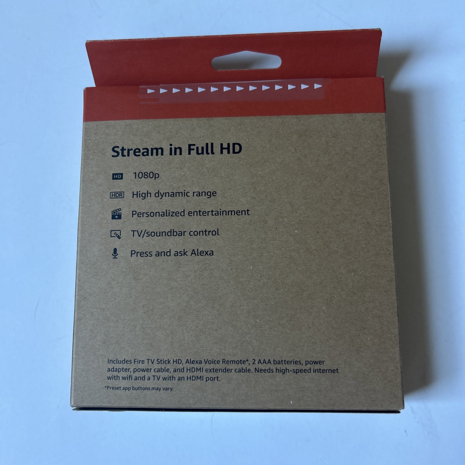 Amazon Fire Stick HD-w/Alexa remote & 8GB-Wi-Fi 5-1080p-HDR- V Streaming-NEW