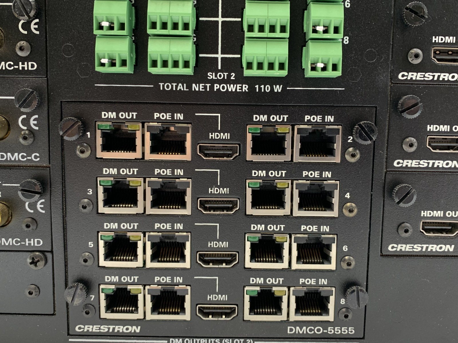 Crestron DM-MD16x16 Digital Media Switcher Loaded w/ I/O Cards