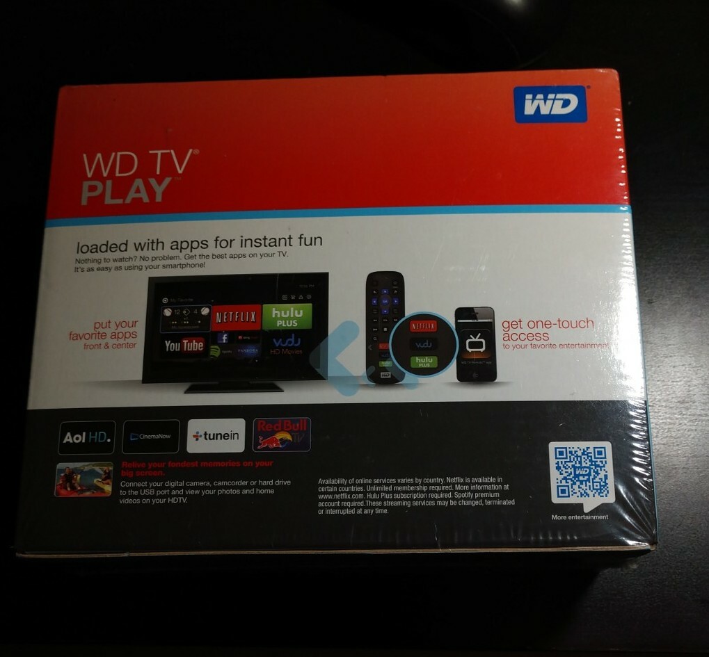 Western Digital WD TV Play Digital 1080p WiFi Media Player Streamer New/Sealed