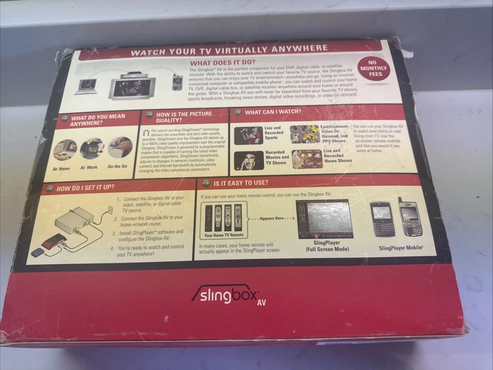 Sling Media Streamer Slingbox M1 – Black (SB240 -100)Complete Set and Retail Box