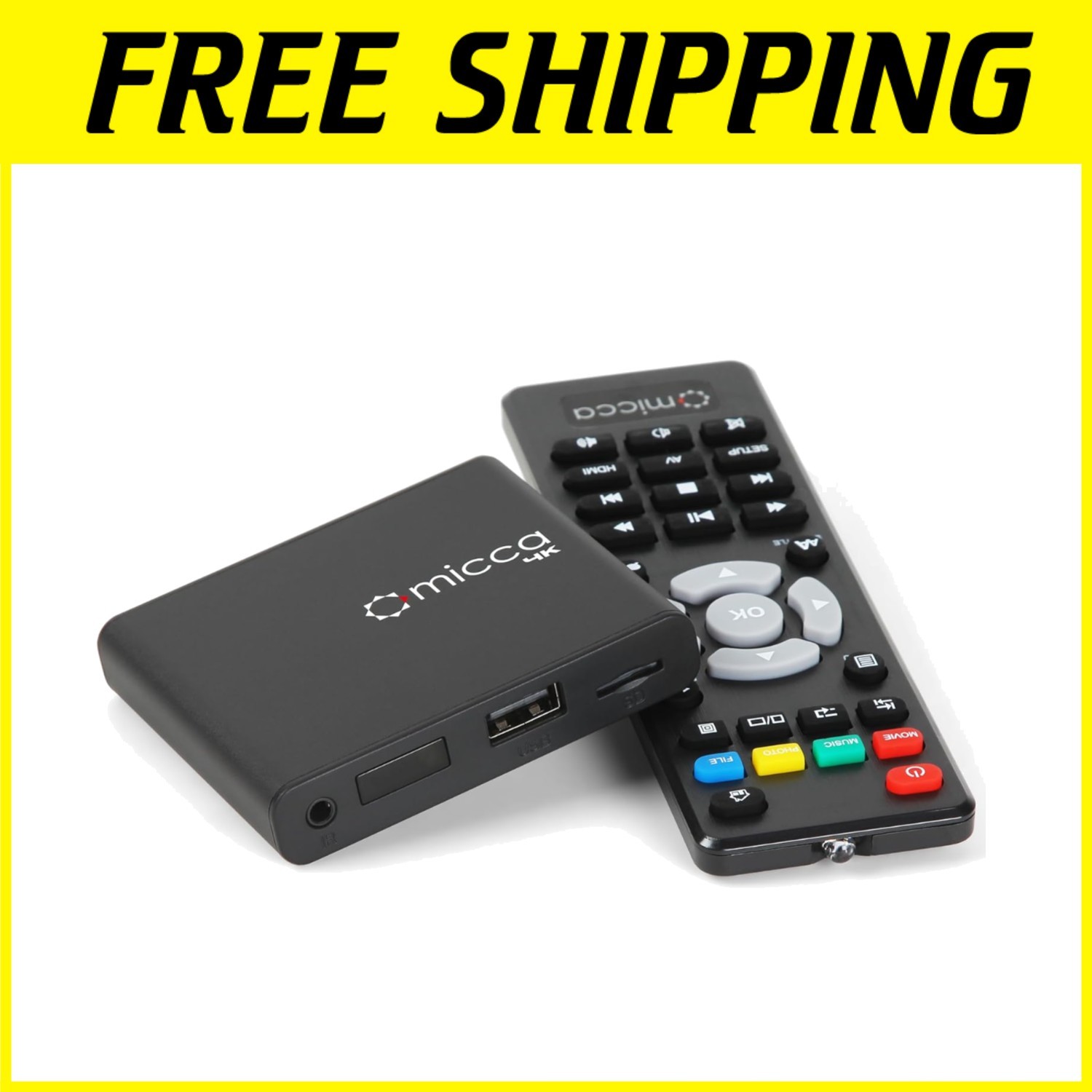 4K Media Player USB MicroSD – H.265 MP4 MKV HDMI
