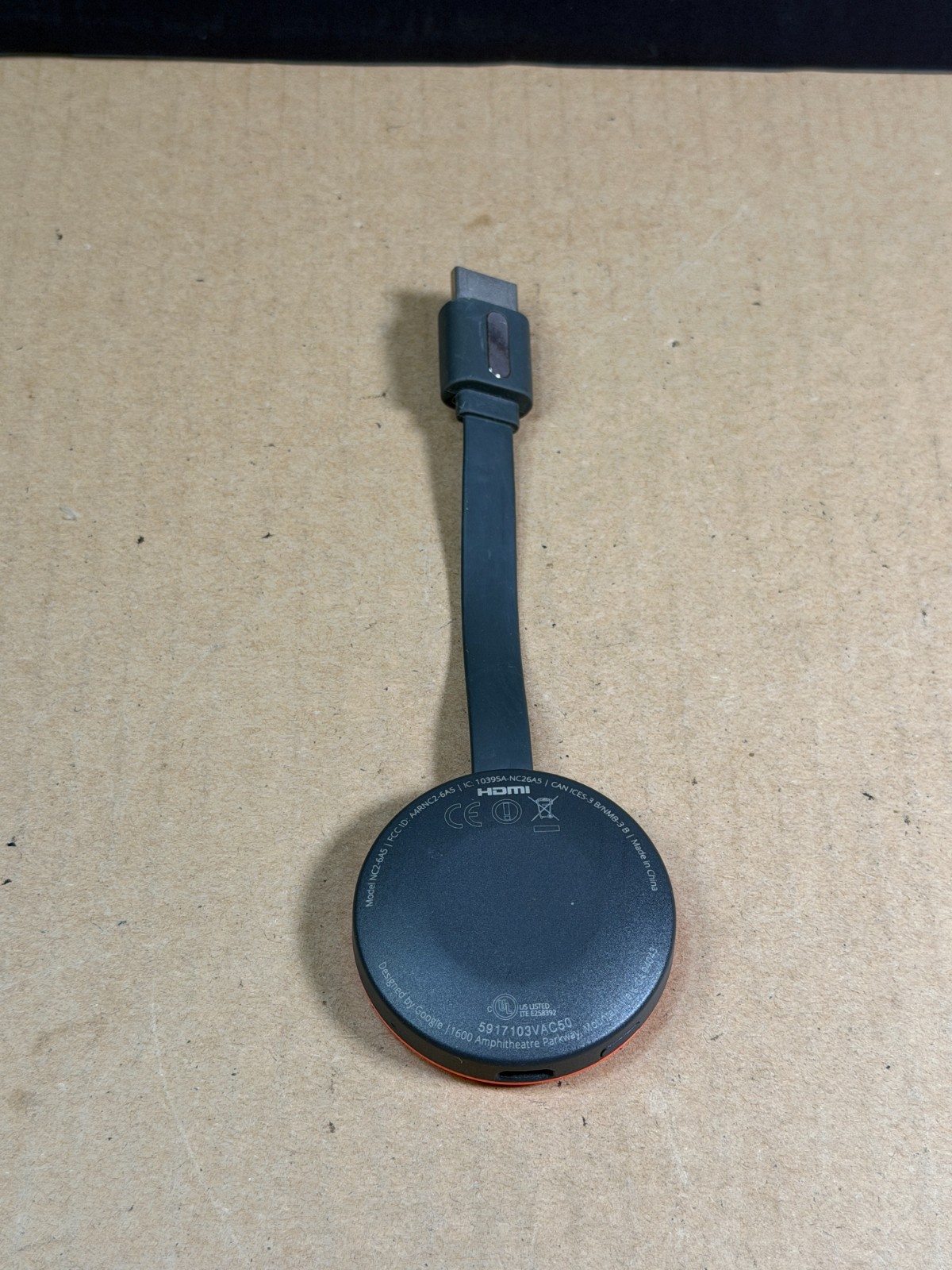 Google Chromecast 2nd Generation 1080p Portable Media Streamer NC2-6A5