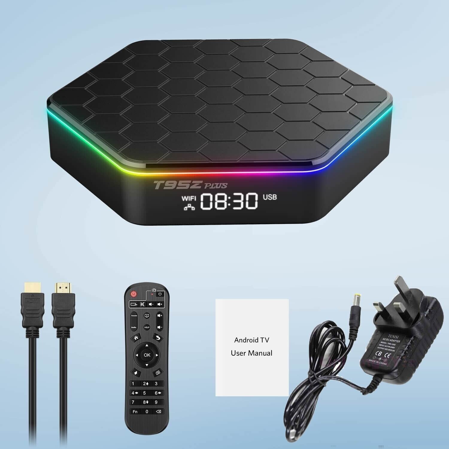 T95Z Plus Android 12 TV Box RAM 4GB ROM 32GBSmart HD Media Player WIFI Bluetooth