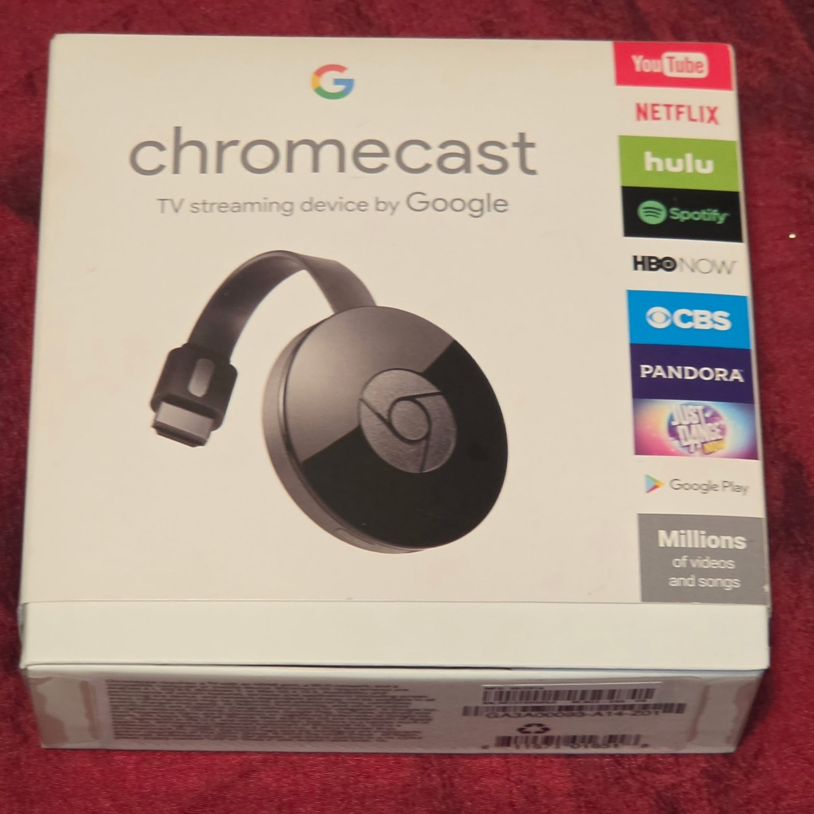 Chromecast HDMI TV Streaming Device Google 1080P HD EUC