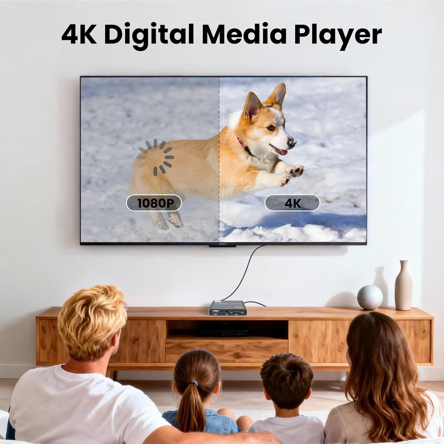Portable 4K Digital Media Player with H.265 Decoding for Stunning Visuals