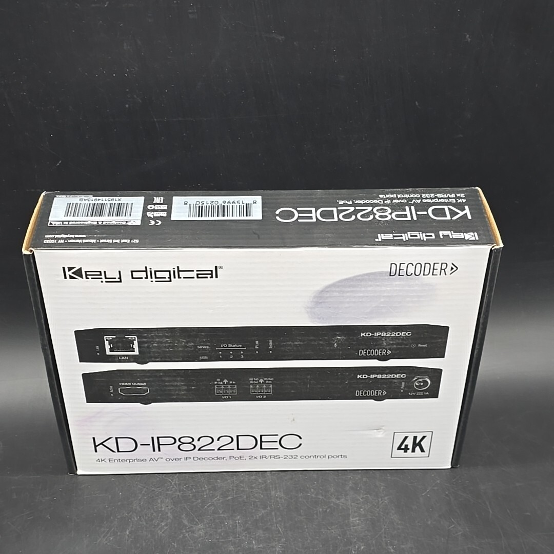 KD-IP822DEC 4K AV over IP System Decoder with PoE/Open API Control Ports