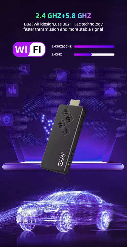 Smart TV Stick Android 13 Dual Wifi BT5 4k W/ Voice/Infrared Remote Control