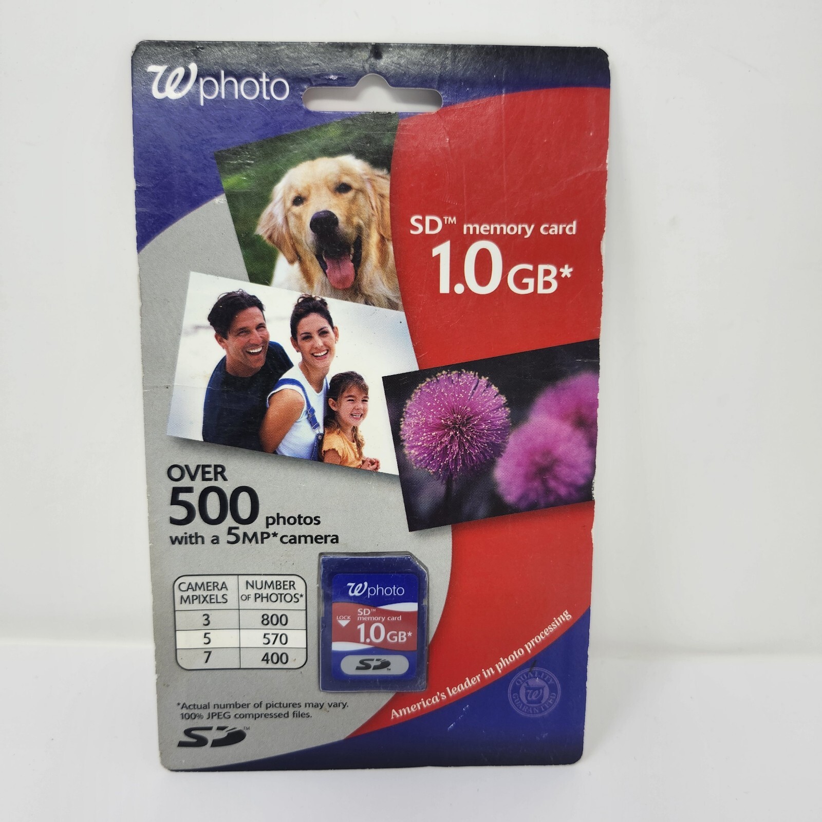 Walgreens W photo 1.0 GB SD Memory Card New In Package