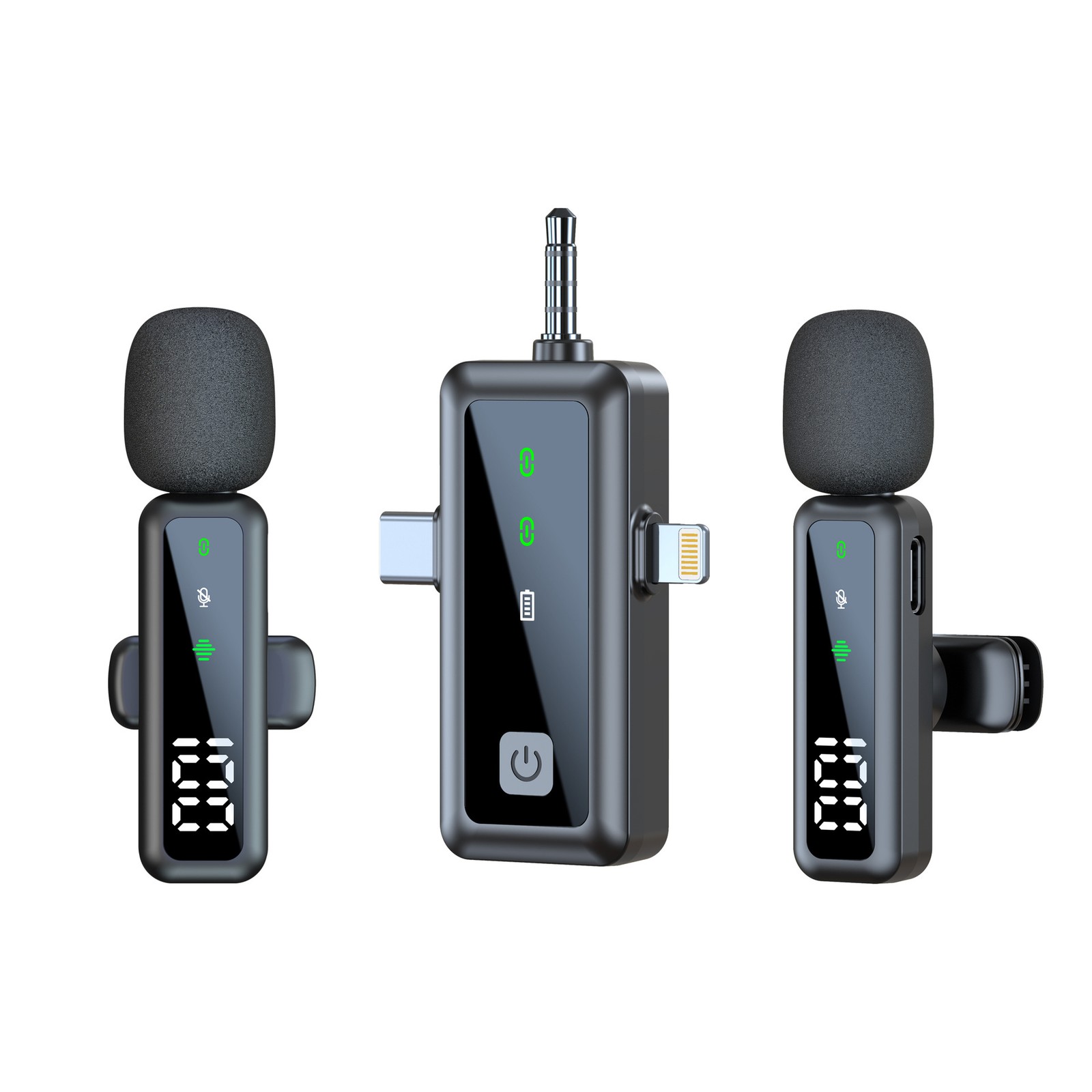 Wireless Lapel Microphone for Outdoor Computer Live Streaming Noise Reduction Un