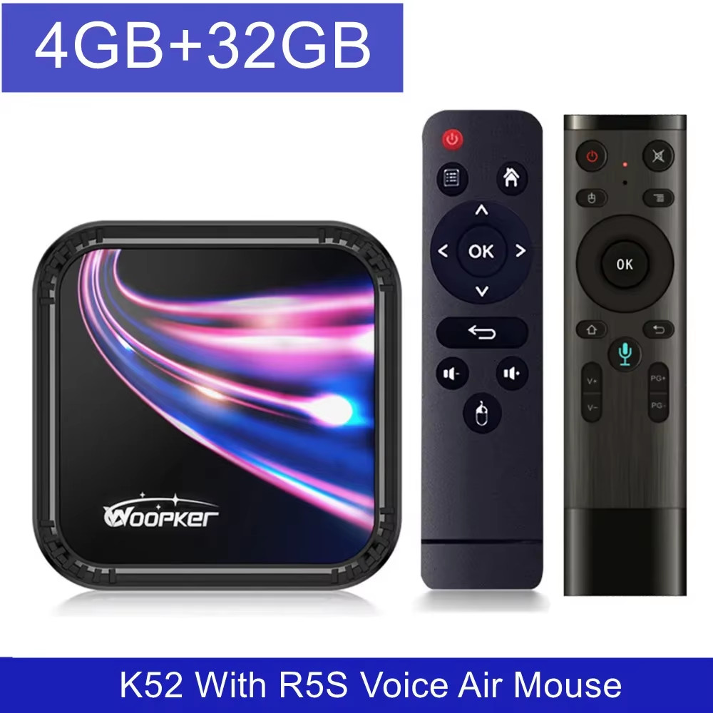 Android 13 TV Box K52 Rockchip RK3528 Smart TV Box Support 8K Wifi6 BT5.0 YouTub