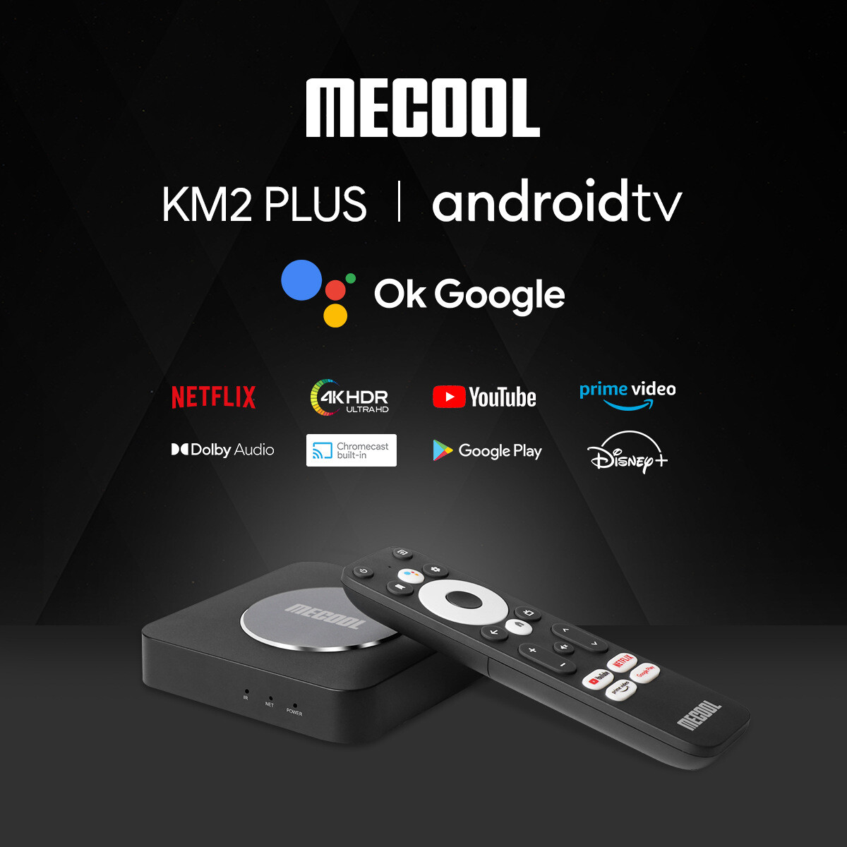 MECOOL KM2 Plus Android 11 TV Box 2G 16G S905X4-B Wifi BT5.0 HDR 4K Prime Video