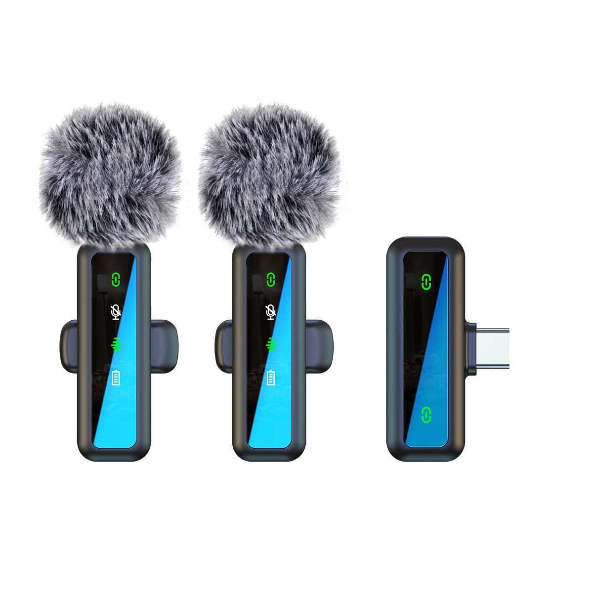 Wireless Lapel Microphone for Outdoor Computer Live Streaming Noise Reduction Un