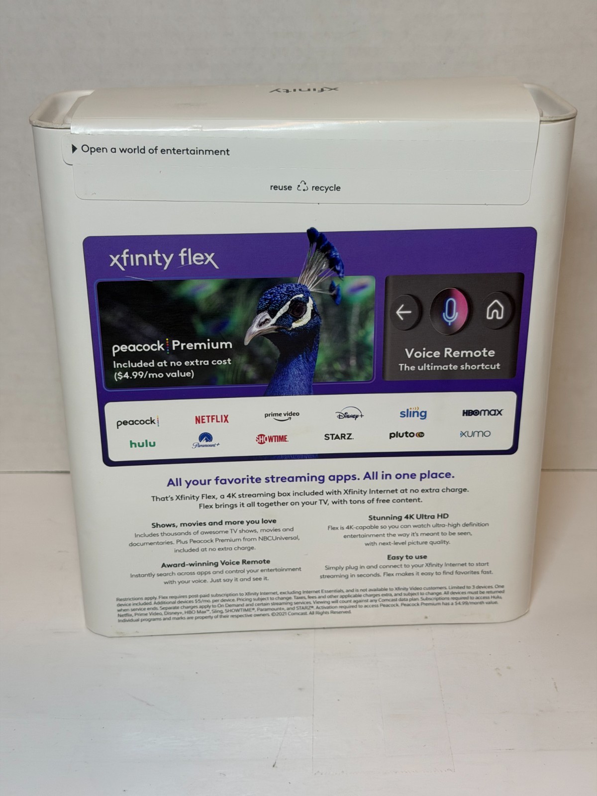 Xfinity Flex 4K Ultra HD Streaming Box with Voice Remote Netflix Hulu Prime B5