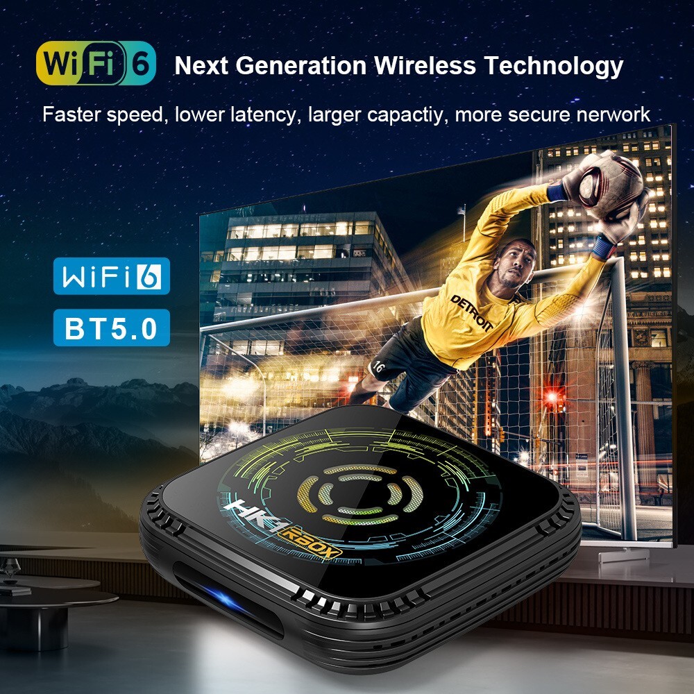 HK1 RBOX H8X H728 Android 14.0 TV box Octa Core 8K HDR10 1000M LAN Wifi6 Player
