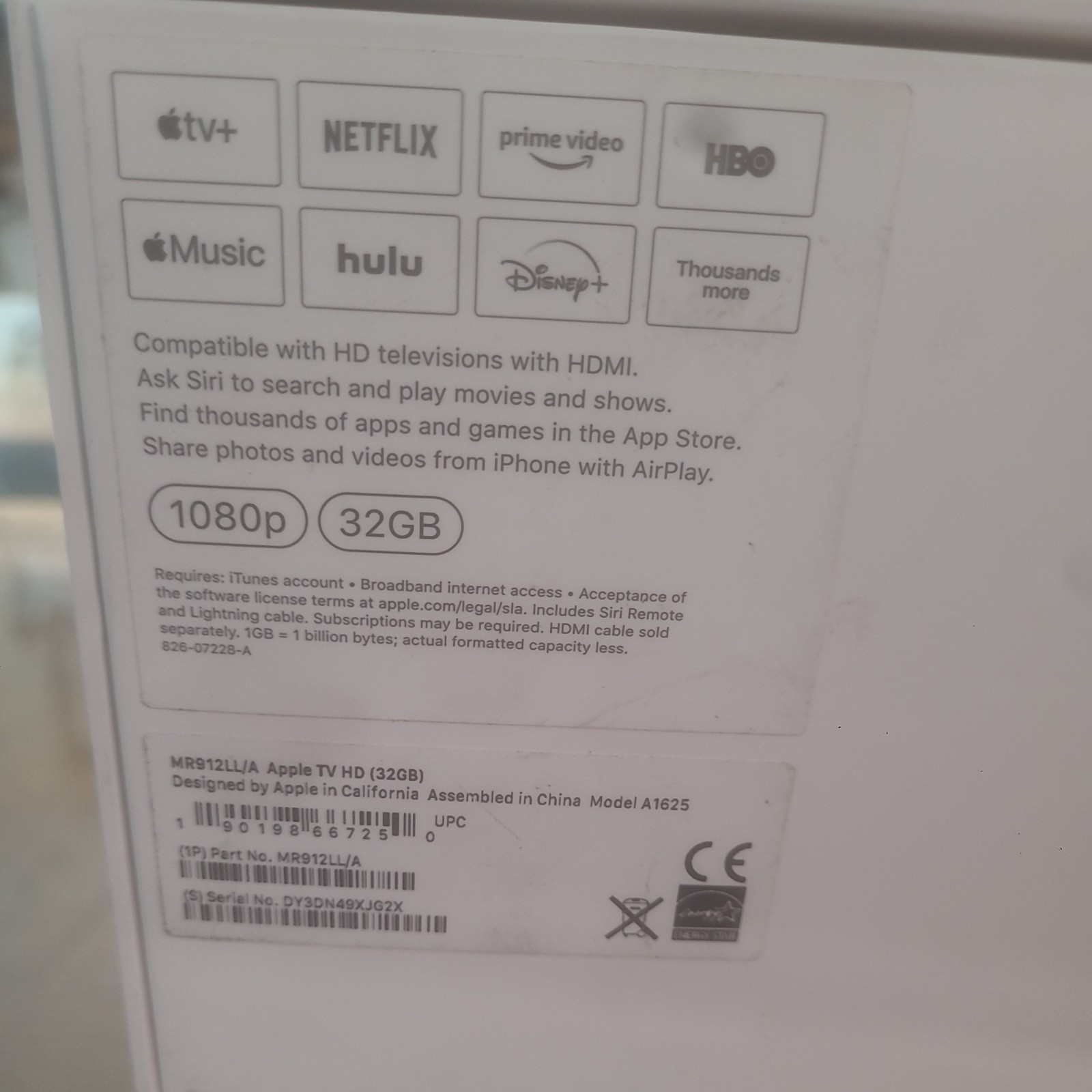 Official Apple TV HD 1080p 32GB [Model A1625] NEW Factory Sealed! FREE SHIPPING