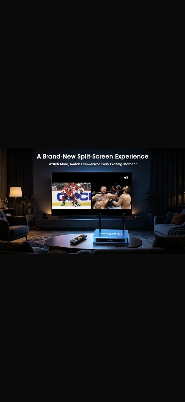 Magabox MG6 Max TV Box Media Streamer 128GB Wi-Fi 6 HDMI Voice Remote