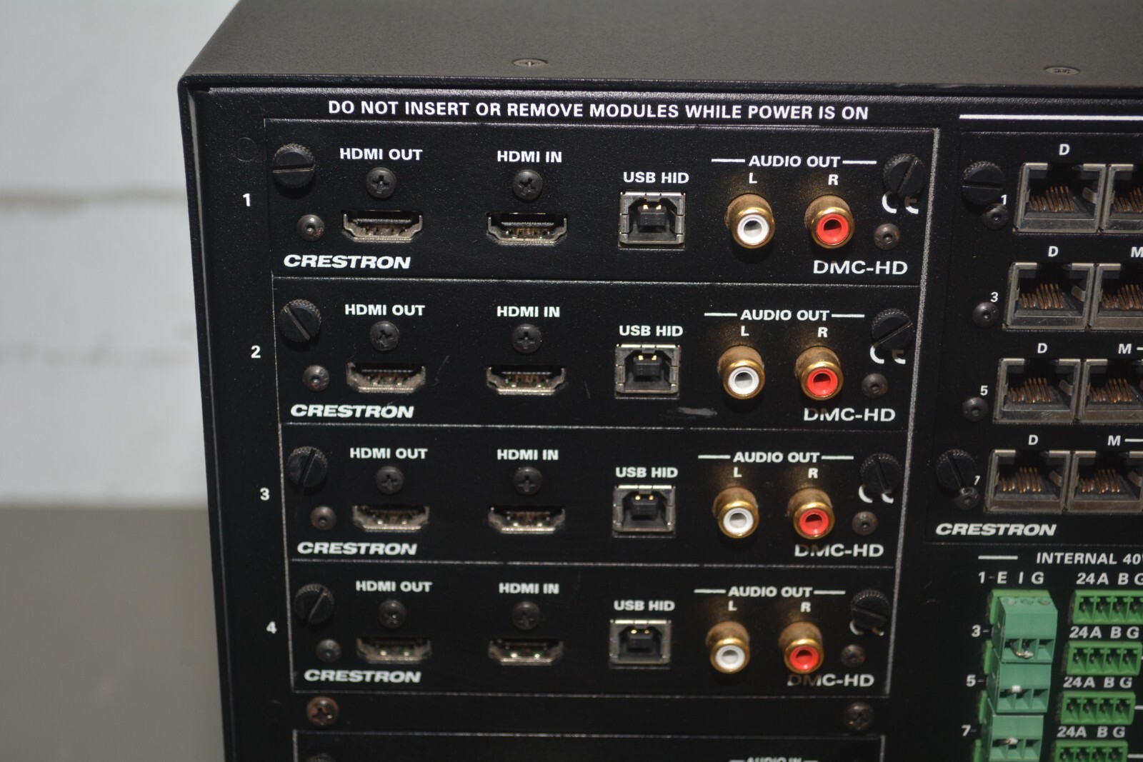 ^ Crestron DM-MD16x16 HD Digital Media Switcher w/ 15x Cards #X1035