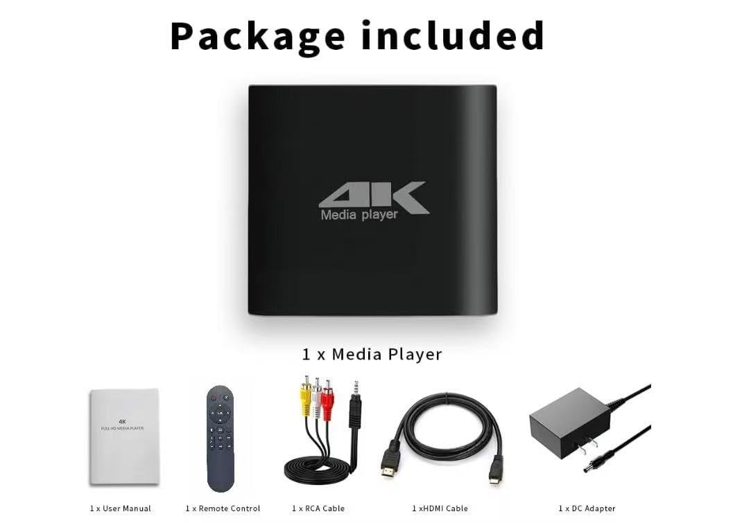 Cosowell 4K Media Player For Usb Ultra Hd Digital Signage Player Hdmi/Av Output