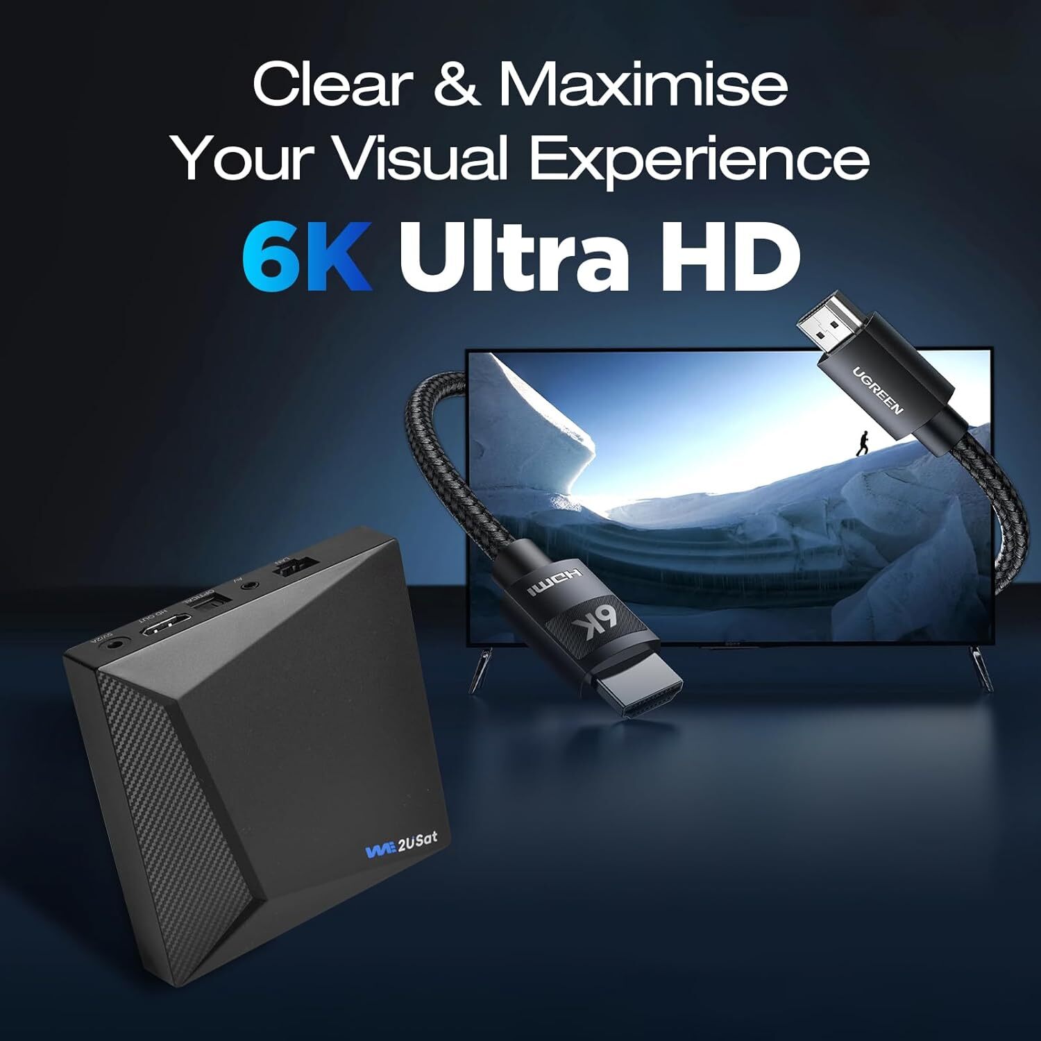 2026 We2USat K3 PRO Android Box-Smart Media Player WiFi 6 Voice Remote