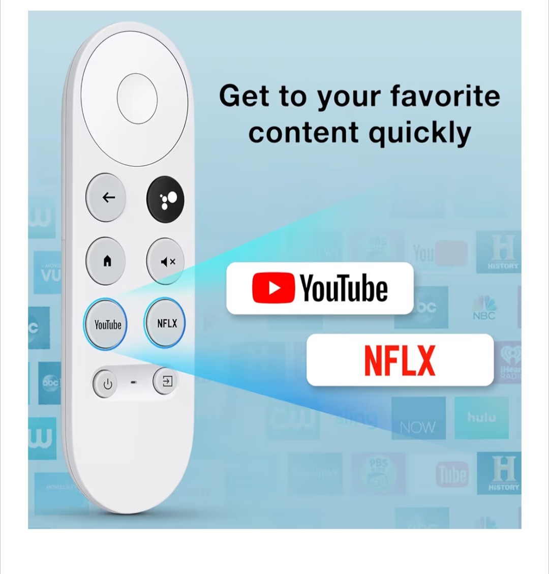 Chromecast Replacement Remote for Google TV 4K/HD – Only for Snow Chromecast