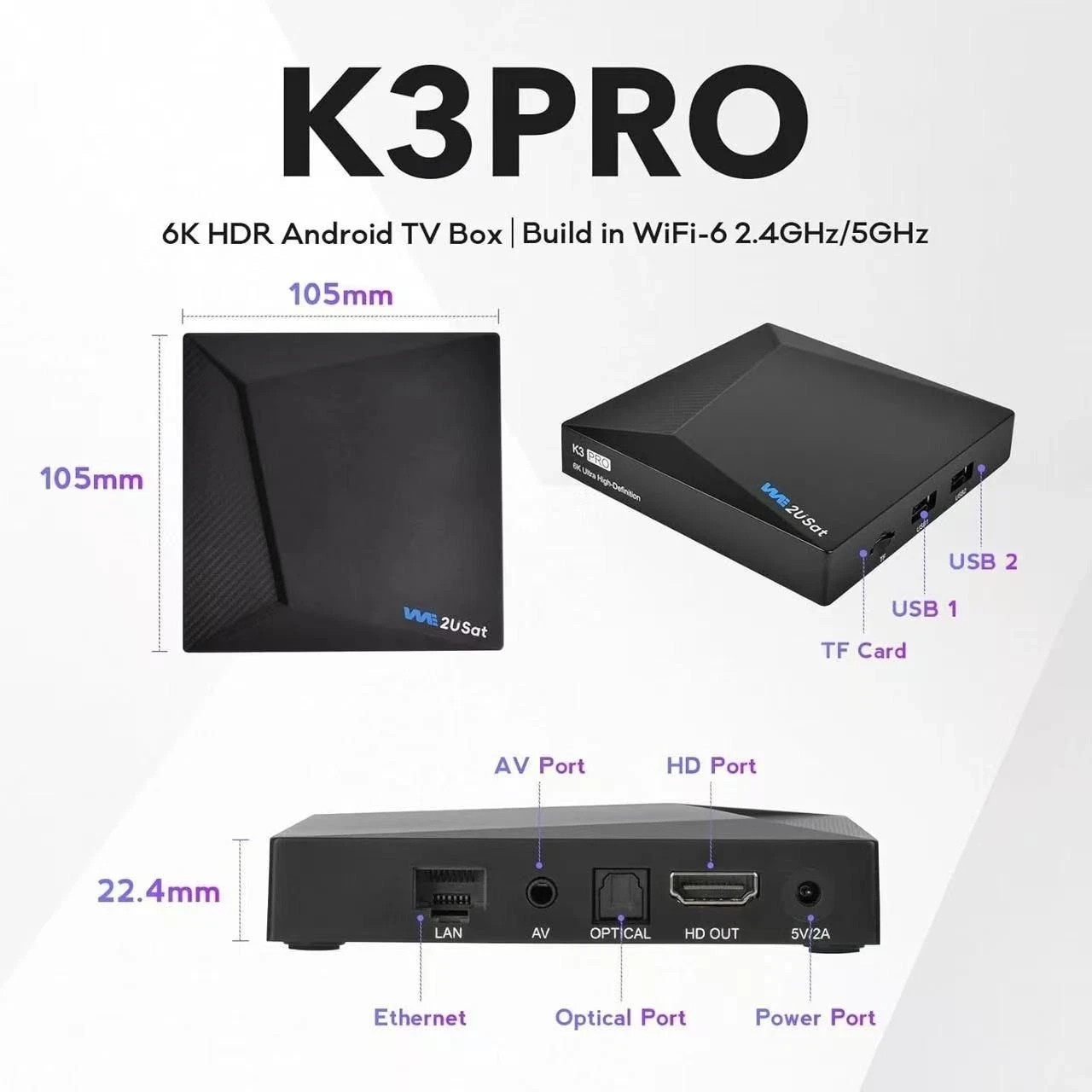 We2USat K3 PRO + Authorized Distributor 30 Day Satisfaction Guarantee