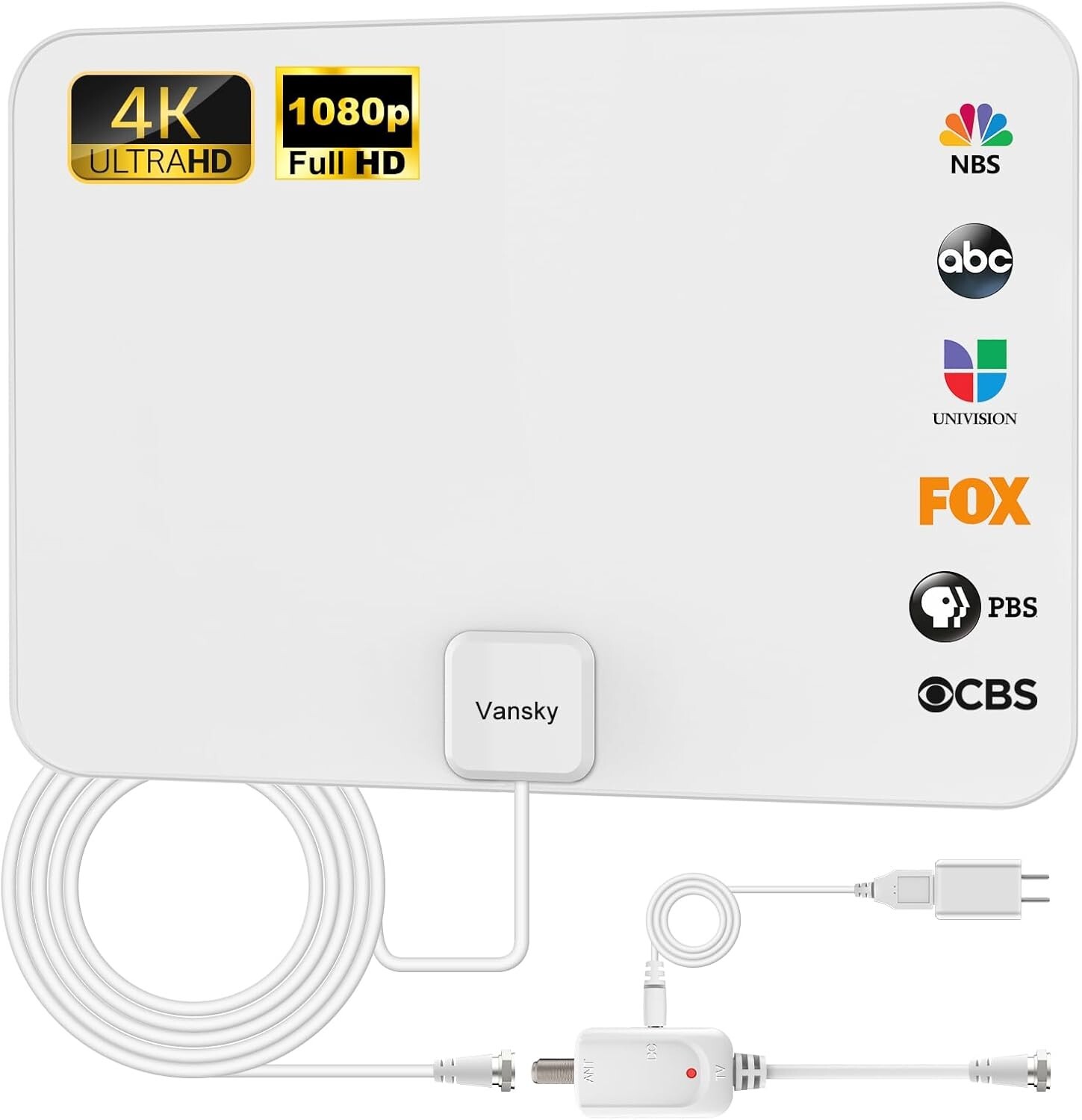 Antena De TV Television Digital Para TV Para Interior HD Canales Gratuitos 1080P