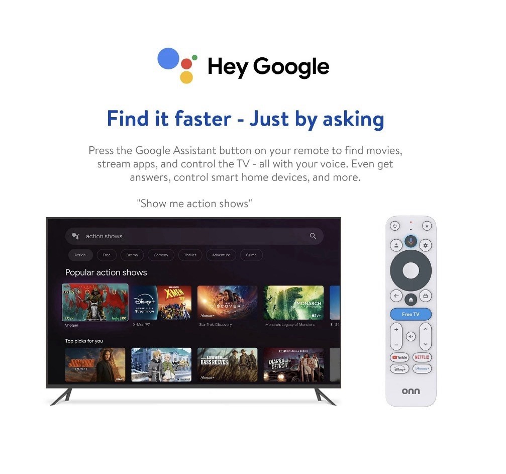 onn 4K Plus Streaming Device, Google TV – Ultra-fast Streaming, Stunning 4K UHD