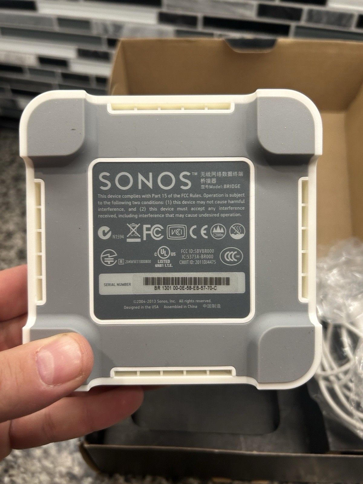 SONOS Bridge BR100 Multi-Room Music System ZoneBridge S1 + OEM Power Cord In Box