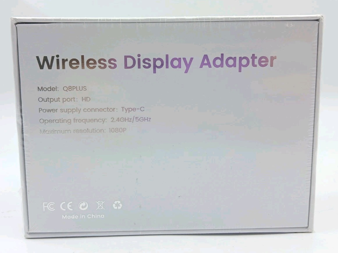 BRAIDOL Q8PLUS Wireless HDMI Display Dongle Adapter Gunmetal